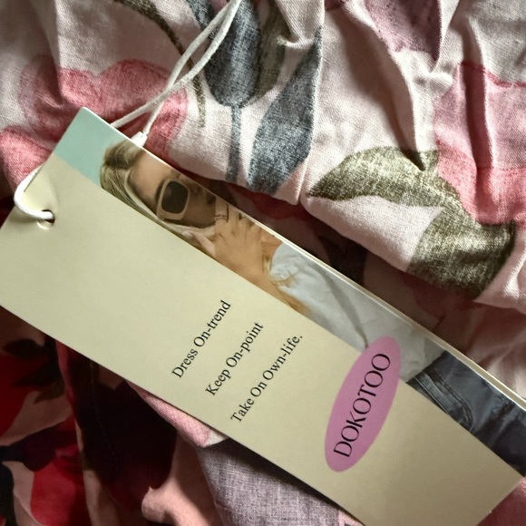 Dokotoo Womens Summer Casual Boho V Neck Flowy Swing A-Line Mini Dress M - Picture 6 of 8